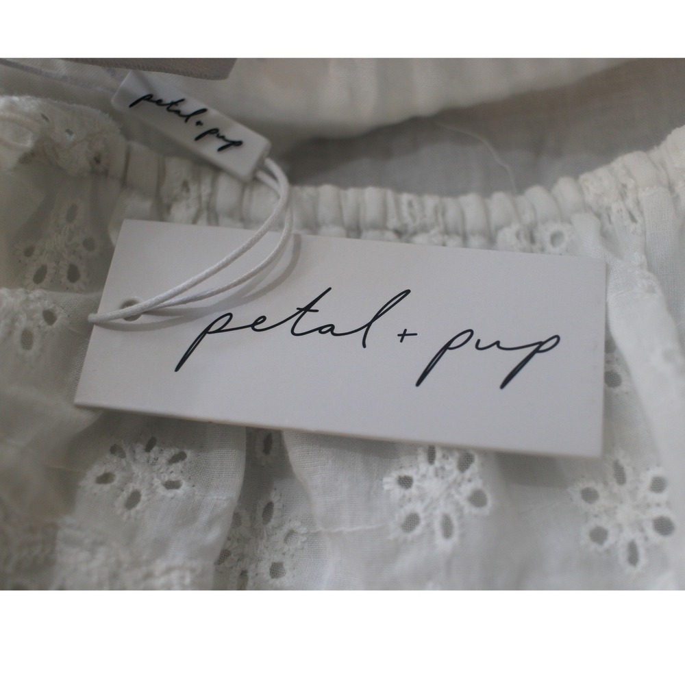 Petal and Pup White Eyelet Tiered Ruffle Lace Tank Top NWT Size S - Picture 7 of 9